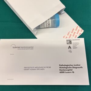 Versandtasche Histologie für Gefässe (max. 50ml)